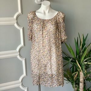 BESS Balloon Sleeves Sheer Shift Dress Size Medium